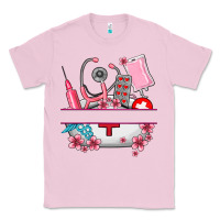 Bubblegum Pink custom name nurse hat and elements Classic Tee - AdoDesignShop