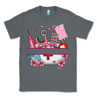 Charcoal Heather custom name nurse hat and elements Classic Tee - AdoDesignShop