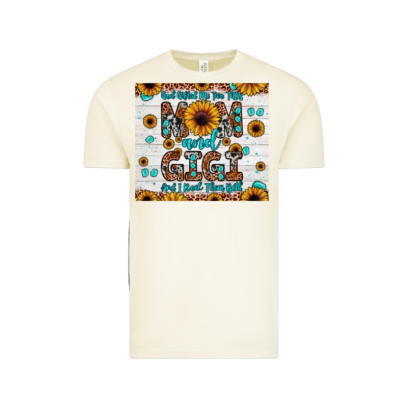 God Gifted Me Two Titles Mom And Gigi And I Rock Them Both Vintage Tee by JahusDesignShop | Teevron