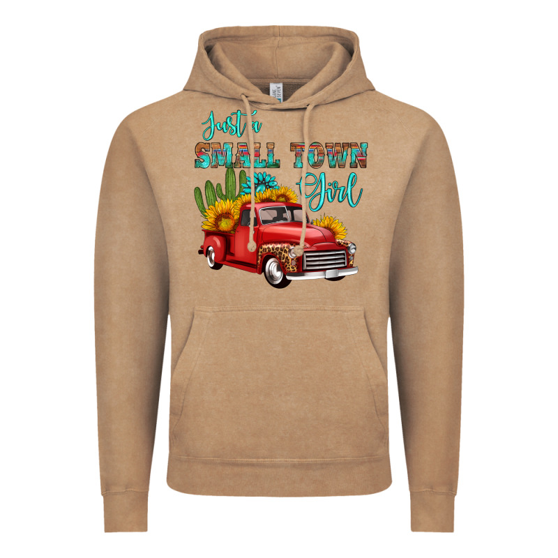 Just A Small Town Girl With Car Vintage Hoodie by HRA Design Shop | Teevron