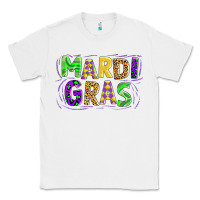 White mardi gras Classic Tee - AdoDesignShop