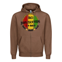 Chestnut i am black everyday but today juneteenth Zipper Hoodie - MaliasSmallBusiness