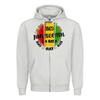 Dove Grey i am black everyday but today juneteenth Zipper Hoodie - MaliasSmallBusiness