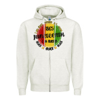 Oatmeal Heather i am black everyday but today juneteenth Zipper Hoodie - MaliasSmallBusiness
