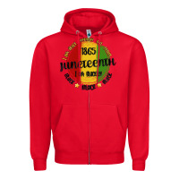 Red i am black everyday but today juneteenth Zipper Hoodie - MaliasSmallBusiness