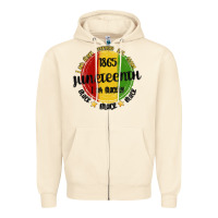 Sandshell i am black everyday but today juneteenth Zipper Hoodie - MaliasSmallBusiness