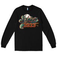Black senior 2023 baseball Long Sleeve Tee - NancyCooperArtShop