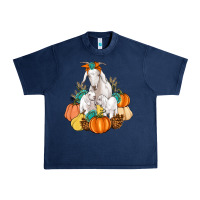 Navy Goat family fall pumpkins gemstone Urban Heavy Tee - Artiststas