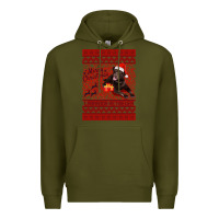 Army Green Merry Christmas Labrador Retriever Premium Hoodie - Bettercallsaul