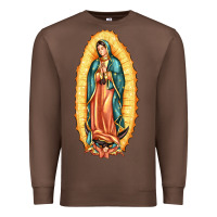 Chestnut our lady of guadalupe Premium Sweatshirt - LillyAllenDesigns