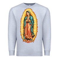 Heather Grey our lady of guadalupe Premium Sweatshirt - LillyAllenDesigns