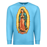 Ocean Blue our lady of guadalupe Premium Sweatshirt - LillyAllenDesigns