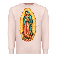 Pale Pink our lady of guadalupe Premium Sweatshirt - LillyAllenDesigns