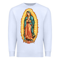 White our lady of guadalupe Premium Sweatshirt - LillyAllenDesigns