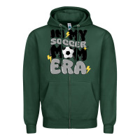 Sports Green in my soccer mom era Zipper Hoodie - MaliasSmallBusiness