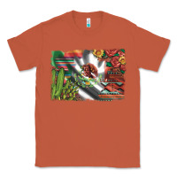 Copper mexico flag sunflowers roses and cactus with serape aztec and leopard Classic Tee - Artiststas