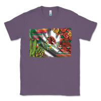 Lavender mexico flag sunflowers roses and cactus with serape aztec and leopard Classic Tee - Artiststas