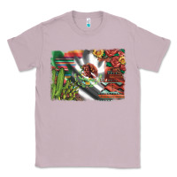 Lilac mexico flag sunflowers roses and cactus with serape aztec and leopard Classic Tee - Artiststas