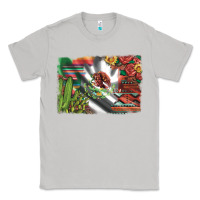 Moon Dust mexico flag sunflowers roses and cactus with serape aztec and leopard Classic Tee - Artiststas
