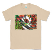 Mushroom mexico flag sunflowers roses and cactus with serape aztec and leopard Classic Tee - Artiststas