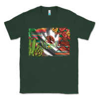 Sports Green mexico flag sunflowers roses and cactus with serape aztec and leopard Classic Tee - Artiststas