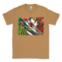 Toasted Coconut mexico flag sunflowers roses and cactus with serape aztec and leopard Classic Tee - Artiststas