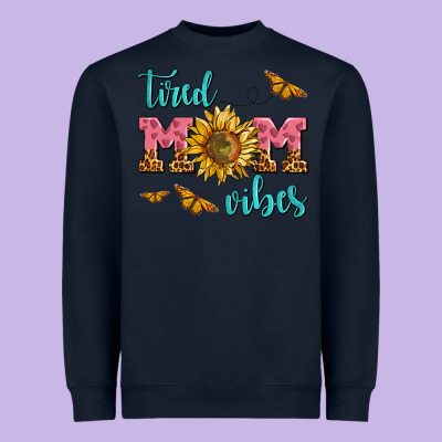 Tired Mom Vibes Heavyweight Sweatshirt Designed By Adodesignshop