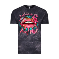 Cloud Black in october we wear pink  lips Vintage Tee - AdoDesignShop