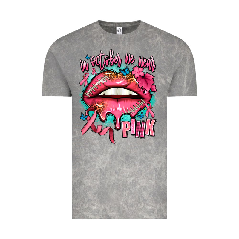 In October We Wear Pink  Lips Vintage Tee by AdoDesignShop | Teevron