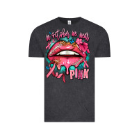 Vintage Black in october we wear pink  lips Vintage Tee - AdoDesignShop