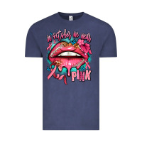 Vintage Denim in october we wear pink  lips Vintage Tee - AdoDesignShop