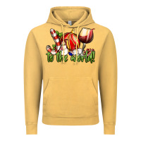 Joy To The World Christmas Wine Vintage Hoodie | Teevron