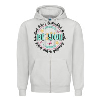Dove Grey be you inspiration Zipper Hoodie - MaliasSmallBusiness