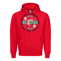 Red be you inspiration Zipper Hoodie - MaliasSmallBusiness