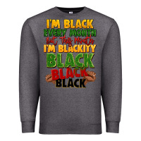 Charcoal Heather juneteenth im black every month Premium Sweatshirt - LillyAllenDesigns