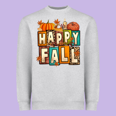 Happy Fall Heavyweight Sweatshirt Designed By Artiststas