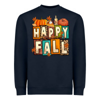 Navy happy fall Heavyweight Sweatshirt - Artiststas