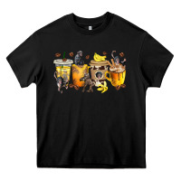 Black monkey coffee cups Heavy Core Tee - texasbilliewilder