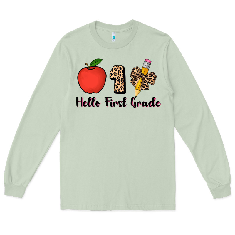 Hello First Grade Leopard 3200x2400 Long Sleeve Tee by AdoDesignShop | Teevron