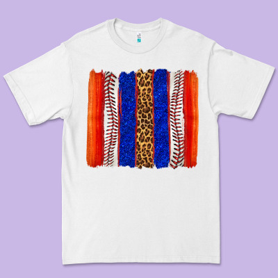 Premium Tee baseball brush strokes