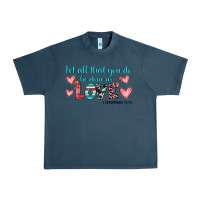 Midnight Navy let all that you do be done in love Urban Heavy Tee - JahusDesignShop