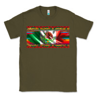 Army Green mexico flag serape roses leopard and glitter licanse plate Classic Tee - Artiststas