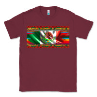 Burgundy mexico flag serape roses leopard and glitter licanse plate Classic Tee - Artiststas