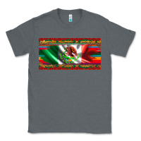 Charcoal Heather mexico flag serape roses leopard and glitter licanse plate Classic Tee - Artiststas