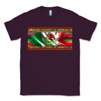 Plum mexico flag serape roses leopard and glitter licanse plate Classic Tee - Artiststas