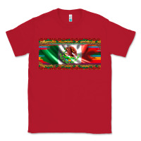 Red mexico flag serape roses leopard and glitter licanse plate Classic Tee - Artiststas