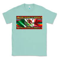 Seafoam mexico flag serape roses leopard and glitter licanse plate Classic Tee - Artiststas