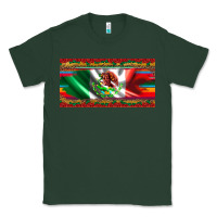 Sports Green mexico flag serape roses leopard and glitter licanse plate Classic Tee - Artiststas
