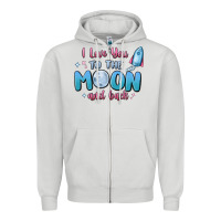 Dove Grey i love you to the moon and back Zipper Hoodie - MaliasSmallBusiness