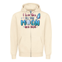 Sandshell i love you to the moon and back Zipper Hoodie - MaliasSmallBusiness